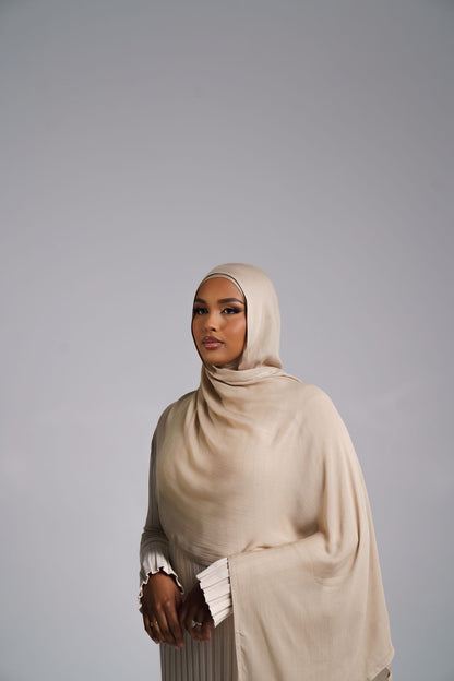 Taupe Hijab & Ninja Cap Set