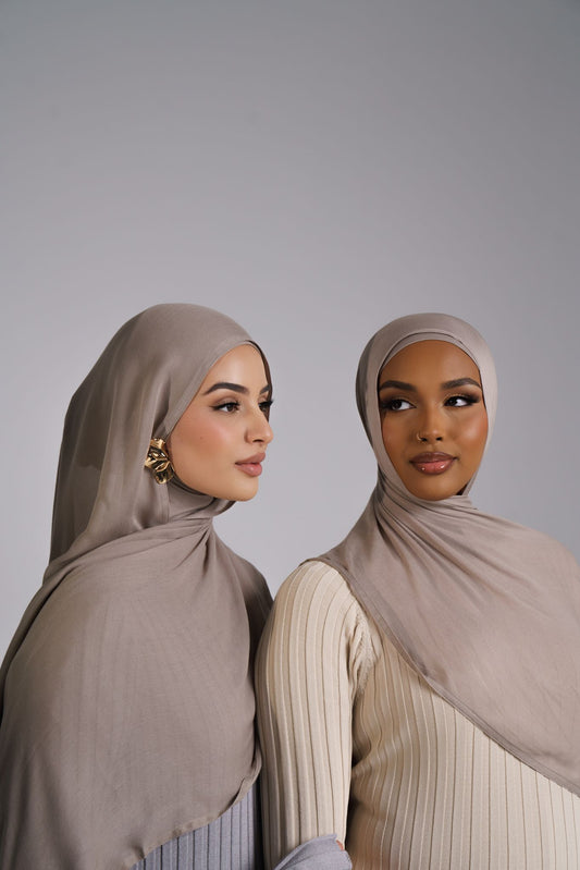 Mocha Hijab & Ninja Cap Set