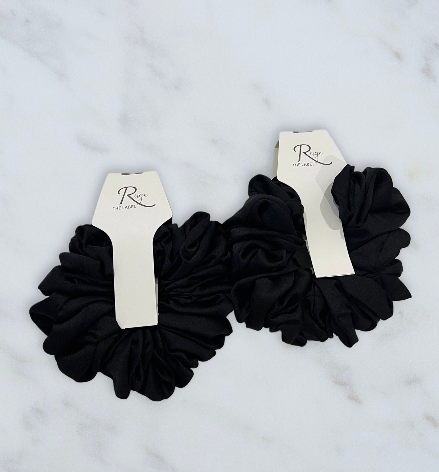 Black Satin Scrunchie